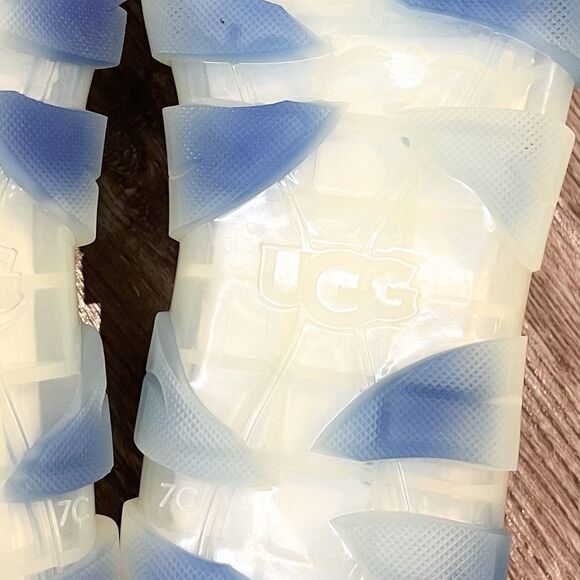 UGG Jella Watercolor Slide Women's size 7 Sky Blue Clear Sandals Shoes Slip Ons - Picture 14 of 16